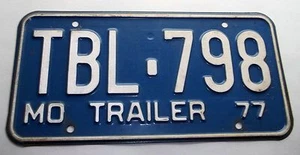 1977 Missouri trailer license plate_________1721/2 E - Picture 1 of 1