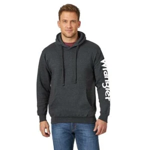 Wrangler® Men's Logo Charcoal Hoodie MH4306H - Picture 1 of 4