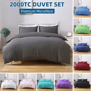 2000TC Ultra Soft Quilt Doona Duvet Cover Set S/Double/Queen/King/Super King AU - Picture 1 of 15