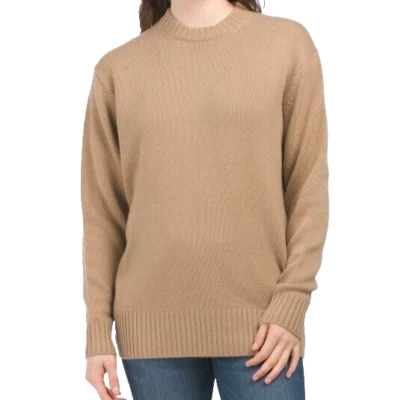 Suéter de cachemir con marco camel XS; NUEVO CON ETIQUETAS Foto 1 de 4