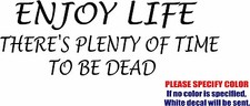 Enjoy Life Decal Sticker JDM Funny Vinyl Car Window Bumper Truck Laptop Boat 12"