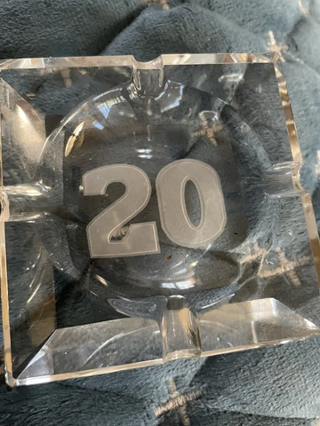 Collector’s Ashtray. Number 20 On Glass.  New 3” X 3” Cover