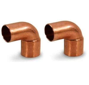 Cobre de 1-1/8" radio corto radio corto calle 90, W02344/C254-0150", paquete de (2) - Imagen 1 de 2