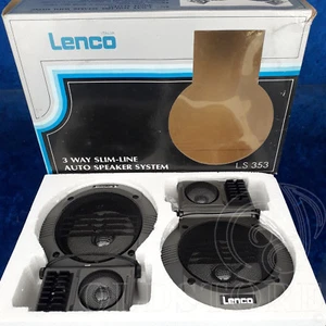 ►LENCO LS 353◄3 WAY SPEAKER SYSTEM SLIM LINE VINTAGE 3 VIE COPPIA AUTOPARLANTI - Imagen 1 de 12