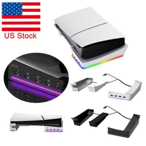 Für Playstation PS5 Slim Konsole RGB Horizontal Ladestation Zubehör - USA - Bild 1 von 13