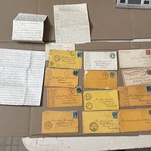 1870 s Letters 2 & 3 cent Washington Stamps Eliza Goodwill Genealogy Wilbraham - Picture 1 of 24