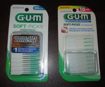 GUM Soft-Picks Original, Fácil de Usar Dental 110 Unidades (Pack de 2, 100+10) Foto 1 de 4