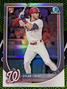 Dylan Crews (RC) 2025 Bowman Card #42 Red Rookie Logo Refractor Nationals - Picture 1 of 2