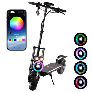 PORIYA Electric Scooter 2500W 70KM/H Off Road Foldable Adult E-Bike w/ Seat LED - Picture 1 of 23