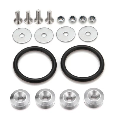 JDM SILVER Car Bumpers Trunk Fender Hatch Lids Quick Release Fasteners Kits - Image 1 of 4