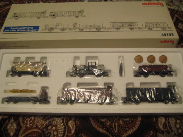 Marklin H0 45103 k.W.St.E. Württemberg 150th Anniversary 6 FreightCar Set - LNIB - Image 1 of 4