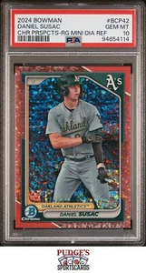 Daniel Susac 2024 Bowman Chrome Rose Gold Mini Dia /10 #BCP42 PSA 10 - K445 - Picture 1 of 2