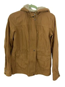 Patagonia Prairie Dawn Jacket Women M Rust Sherpa Hood Gorp Barn Country - Picture 1 of 15