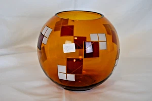 Karl Palda Bernstein Runde Tschechische Vase - Bild 1 von 5