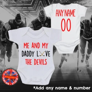 Mono Devils ""Me & My Daddy Love"" Abuelo Momia Personalizado Babygrow Regalo - Imagen 1 de 1