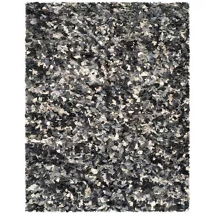 SAFAVIEH Rio Shag SG951D Handwoven Dark Grey / Multi Rug - Picture 1 of 24