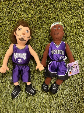 Vintage Sacramento Kings Bobby Jackson Scot Pollard NBA 10" Plush Bean Bag Doll Cover