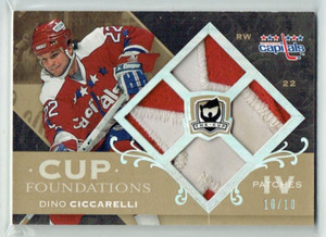 07-08 UD The Cup Foundations  Dino Ciccarelli  10/10  Quad Patches  HOF