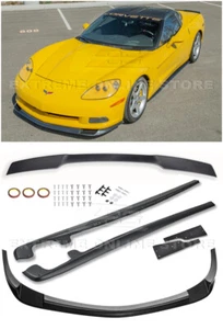 Faldas labiales frontales estilo ZR1 y alerón trasero COMBO para base Corvette C6 05-13 - Imagen 1 de 12