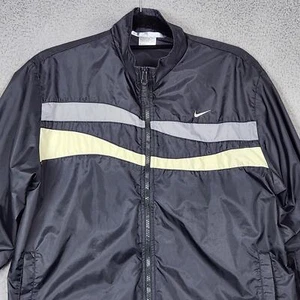 NIKE Windbreaker Jacket Size Youth XL Black Full Zip Fleece Lined Lightweight - Picture 1 of 10
