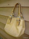 TIGNANELLO French style LEATHER TOTE/purse pastel-yellow 4 pockets~excellent!