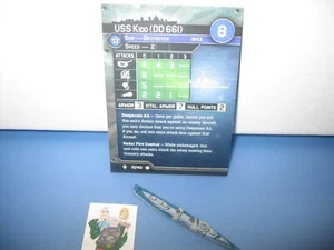 =Axis Allies War at Sea FLANK SPEED USS Kidd (DD 661) 15/40 with card= - Picture 1 of 1