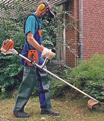 CHAPS & MORE Beinschutz Motorsense Rasentrimmer Freischneider Wildkrautbürste Jagd Gartenbau