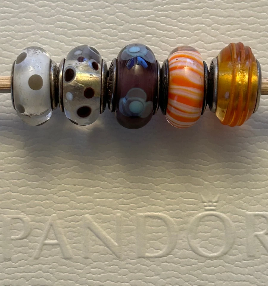 Original Pandora – Murano Glas Charms – Rot – Lila - Weihnachtsgeschenk - Bild 1 von 3