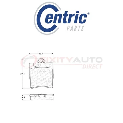 Centric Posi Quiet Disc Brake Pads w Shims for 1998-1999 Mercedes-Benz E300 ql — 第 1/4 张图片