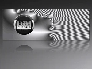 6132 Dixtime Digital Designer Wanduhr, Moderne Wohnraumuhr 35x100cm - Bild 1 von 4