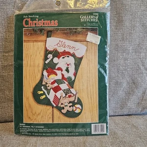 Bucilla Christmas 15" Jeweled Felt Applique Stocking Kit Santa #33092 SHHH!  - Picture 1 of 9