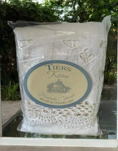 Keeco Handmade Collection Paar Stufenvorhänge 60x24 in weiß NEU Landhaus Kern - Bild 1 von 4