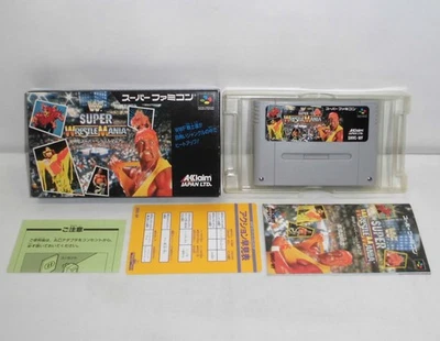 SNES -- WWF SUPER WRESTLE MANIA -- Boxed. Super famicom. JAPAN GAME. 12626 - Image 1 of 4