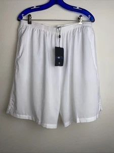 IBKÜL Ibkul Active Shorts Men's XL White Pull-On Athletic Drawstring Liner NWT - Picture 1 of 11