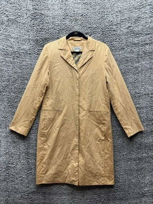 Gabardina Brooks Brothers de algodón de un solo pecho manga larga tostada para mujer talla M Foto 1 de 4