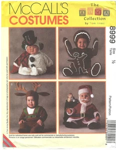 1997 McCall's Costumes 8999 Toddler's Costumes size 1/2 Santa Snowman pattern - Picture 1 of 3