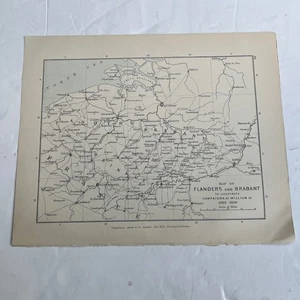 1914 (Print) Map Flanders & Brabant Illustrate William III 1690-1696 GA #38 - Picture 1 of 7