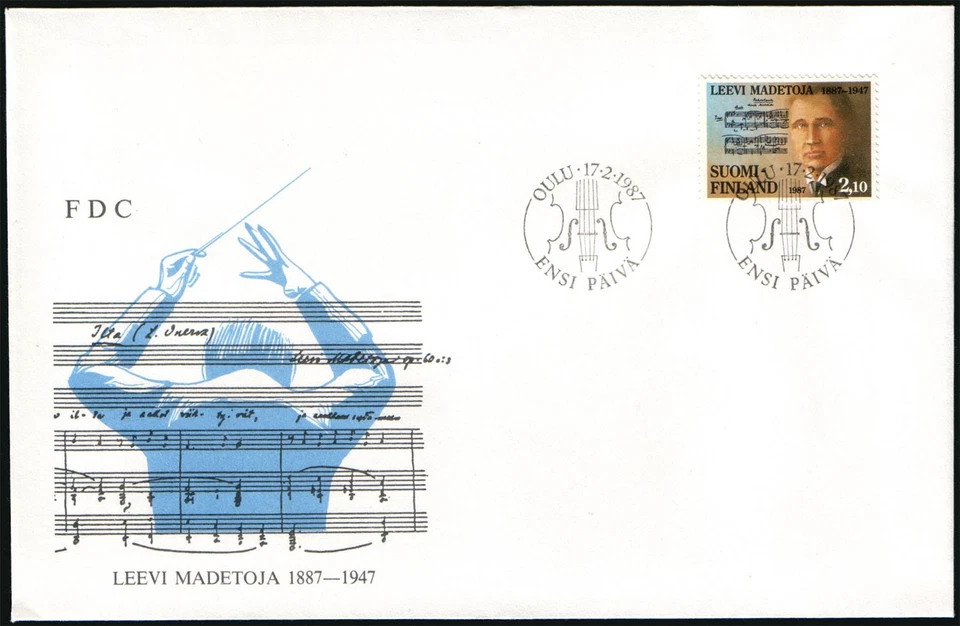 Finland FCD 1987 Leevi Madetoja Composer Conductor Mint - Image 1 of 1