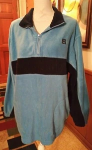 Wilson Size Large Light Jacket Unisex Blue/Black 2 Deep Pockets Long Sleeve 1/2 - Picture 1 of 9