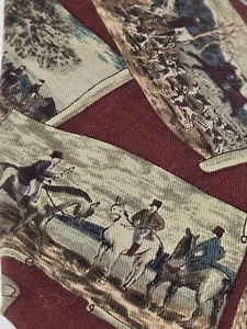 Corbata de cuello vintage Steve Scheiner para hombre caballos ecuestres borgoña hecha en EE. UU. - Imagen 1 de 10