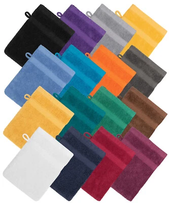 Waschhandschuhe Waschlappen 10er Set Seiftuch Seiflappen Baumwolle 15x21 cm 600g - Bild 1 von 2