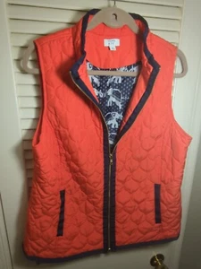 Crown & Ivy Women's Quilted Vest | Size XL | Warm Orange | Stylish & Sheek - Picture 1 of 23