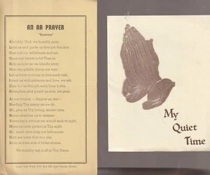 My Quiet Time & An AA Prayer, Alcoholics Anonymous related - Picture 1 of 5