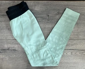 Gymshark Vision Leggings Seafoam Green Womens XS Waistband Logo 22” Inseam EUC - Picture 1 of 6