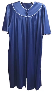 Accappatoio lungo vintage Lorena/blu scuro/taglia media - Foto 1 di 5