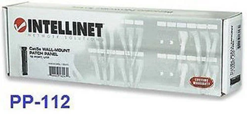 12 Port UTP CAT5e Wall-Mount Patch Panel, Intellinet - Image 1 of 3