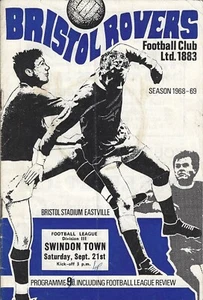 Bristol Rovers v Swindon Town 21 Sep 1968 FOOTBALL PROGRAMME - Picture 1 of 1