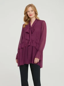Donna Ashley Brook (Heine) viola Longline Bouse UK taglia 8 nuovo - Foto 1 di 5