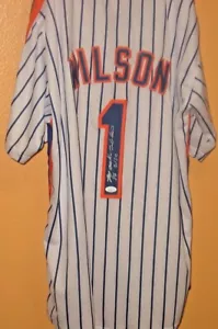 Mookie Wilson Signed Autograph Custom Jersey JSA Auto New York Mets Inscription - Picture 1 of 6