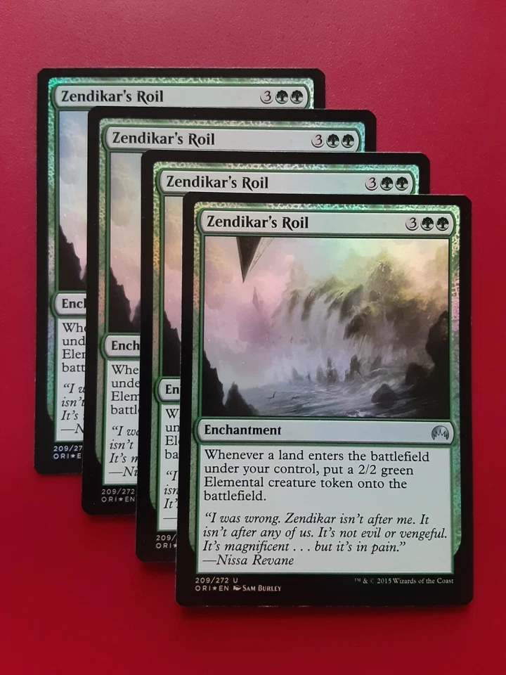 4x MTG Zendikar's Roil Magic Origins FOIL NM Near Mint Magic the Gathering x4 - Image 1 of 1